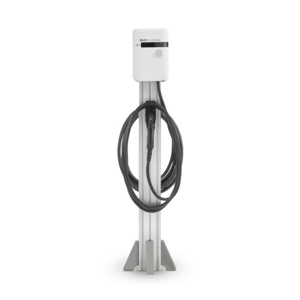 EvoCharge EVSE 32A, Level 2 EV Charging Station w/Pedestal & Retractor