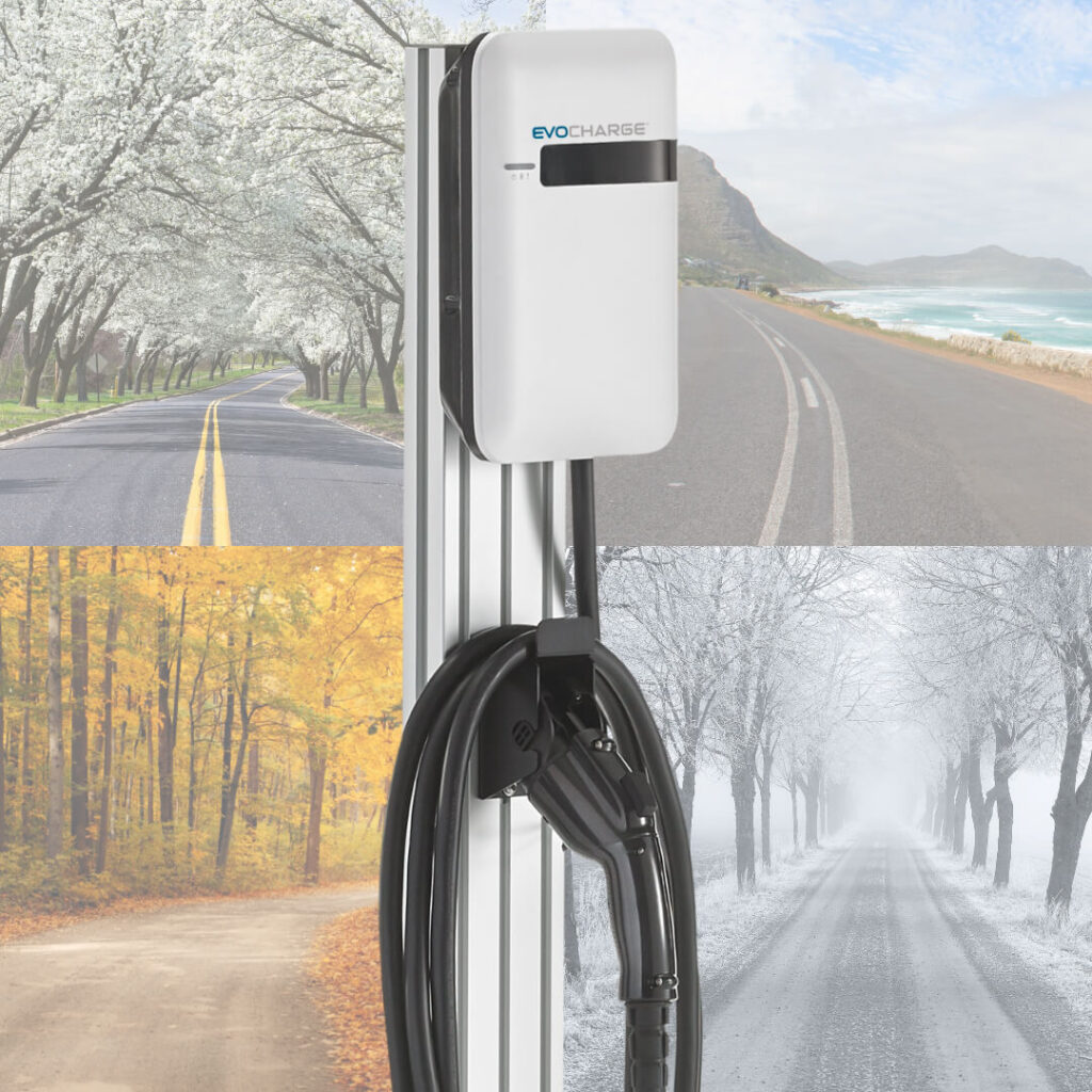 Commercial Level 2 EV Charging Station EvoCharge EVSE