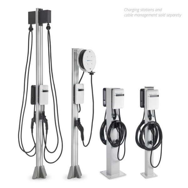 The four different types of EvoCharge charging stations.