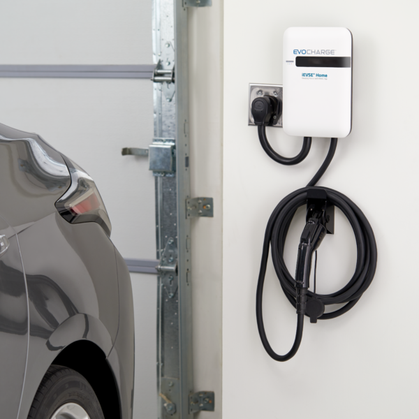 EvoCharge iEVSE Plus 32A Level 2 Networked RFID EV Charging Station  w/Retractor