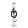 The EvoCharge mounted on a pedestal with a white background.